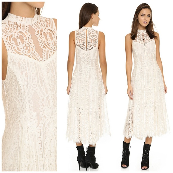 Free People Dresses & Skirts - Free People Angel Rays lace trapeze midi dress
